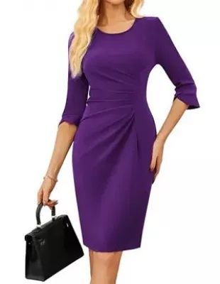 3/4 Sleeve Sheath Dress