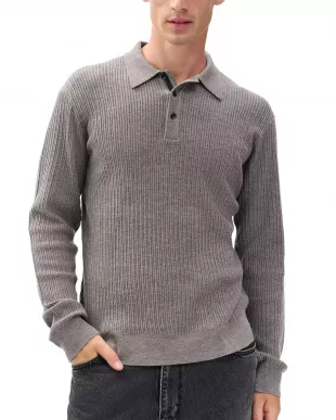 Crawford Wool & Cashmere Blend Polo Sweater