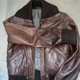 Classic Vintage Leather Bomber Jacket