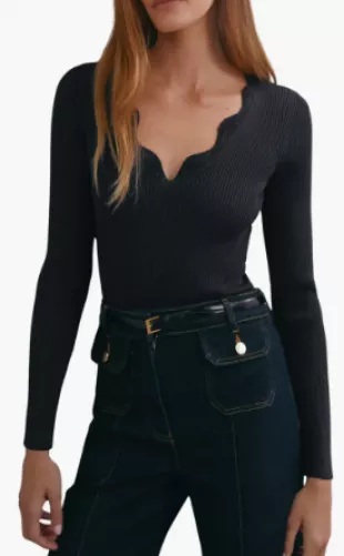 Lara V-Neck Knit Top