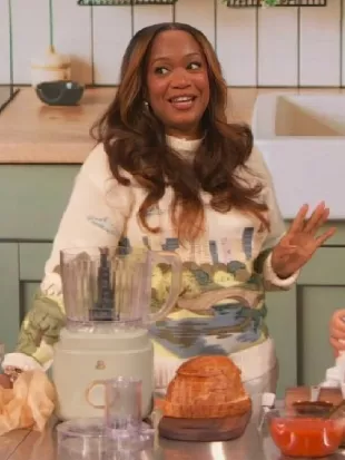 The Drew Barrymore Show Sunny Anderson Printed Sweatshirt