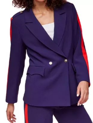 The Upshaws Regina Upshaw Navy Sleeve Stripe Blazer