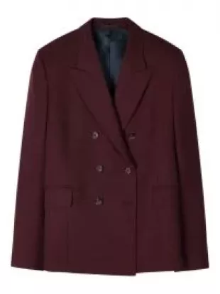 A Suit To Travel In Double-breasted Blazer