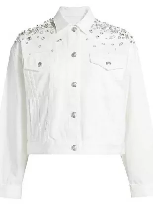 RHOP Keiarna Stewart White Embellished Jacket