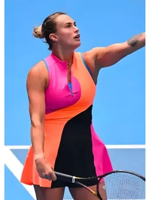 Aryna Sabalenka 2026 Australian Open Colorblock Dress