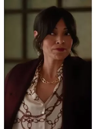 Wild Cards S03 Tamara Taylor Chain Print Blouse