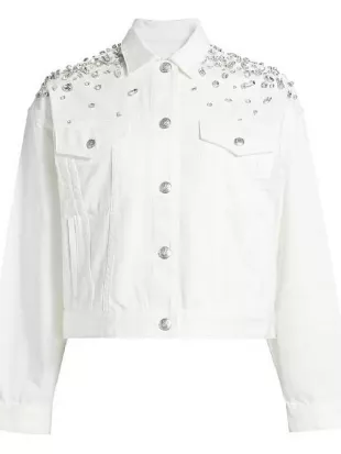 TRHOP Keiarna Stewart White Embellished Jacket