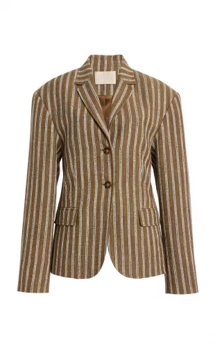 Matteo Striped Cotton-Blend Jacket