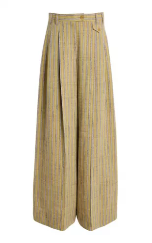 Motherwell Striped Cotton-Blend Wide-Leg Pants