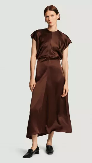 Draped Silk Dress