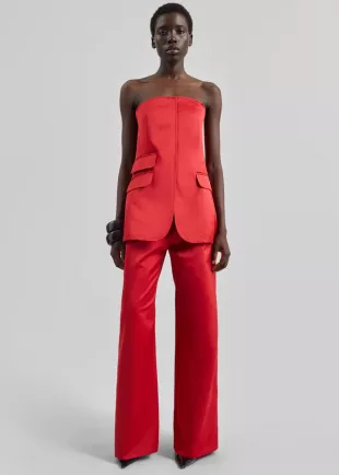 Luma Satin Bustier Top