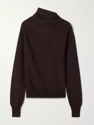 Cashmere and cotton-blend sweater