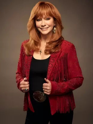 The Voice S28 Reba McEntire Red Fringe Embellished Jacket