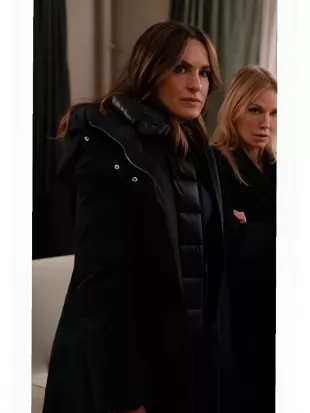 Law and Order SVU S27 Olivia Benson Black Puffer Hooded Jacket