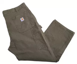 Mens Relaxed Fit Twill Utility Work Pant Carpenter Flex