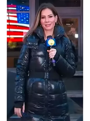 Good Morning America 2026 Rebecca Jarvis Puffer Coat