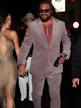The Wrecking Crew 2026 Jason Momoa Velvet Suit