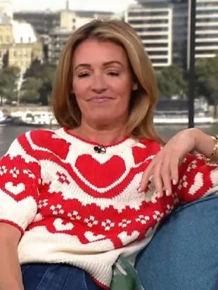 This Morning Show 2026 Cat Deeley Heart Printed Sweater