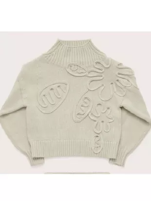 9-1-1 S09 Askyler Bell Floral Applique Mock-Neck Sweater