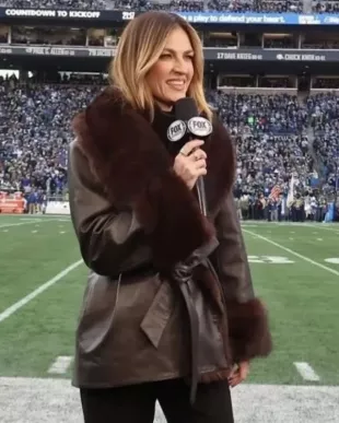 Erin Andrews NFC Championship Game Coat