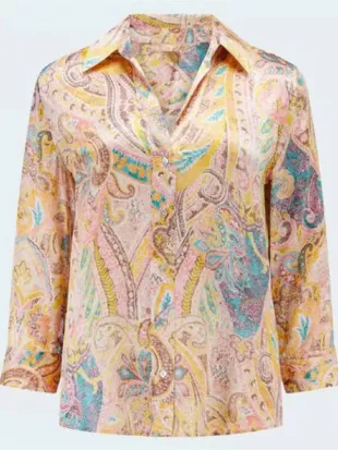 High Potential S2 Morgan Gillory Paisley Print Shirt