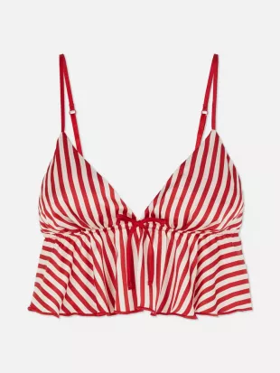 Satin Striped Floaty Bralette