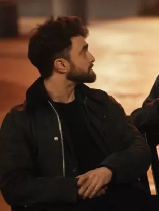 The Fall and Rise of Reggie Dinkins 2026 Daniel Radcliffe Black Jacket