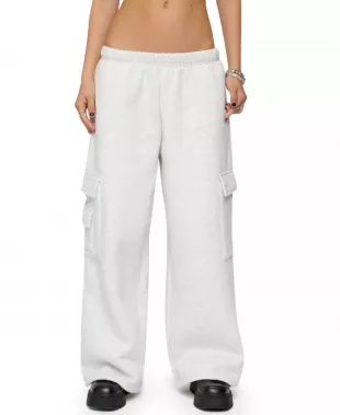 Petite Wide Leg Cargo Sweatpants