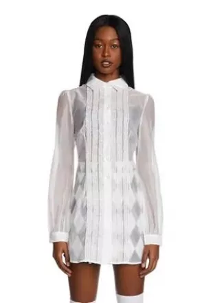 Totally Paused Sheer Long Sleeve Top