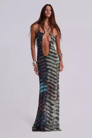 Dalitah Asymmetric Maxi Dress