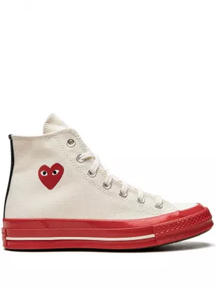 X CdG Play Chuck 70 High Pristine Red sneakers