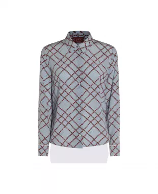 Light Blue Silk Shirt