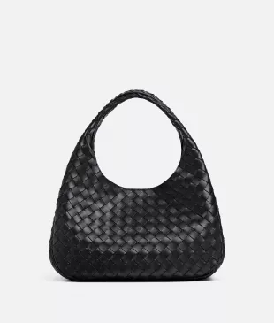 Black Woven Leather Campana Tote Bag