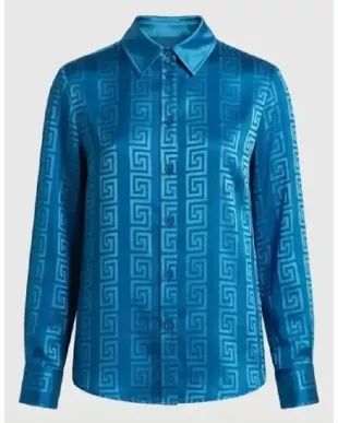 His and Hers S01 Tessa Thompson Blue Blouse