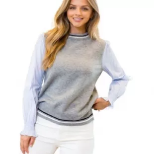 Pinstripe Sleeve Top