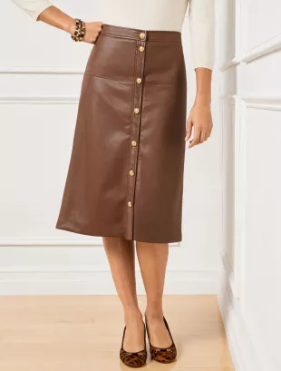 Faux Leather Skirt