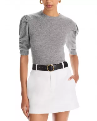 Ruched Puff Sleeve Sweater