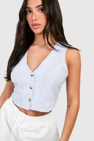 Petite Pinstripe Waistcoat