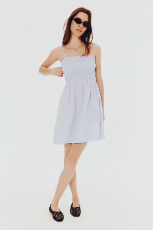 Smocked Bodice Cotton Dress