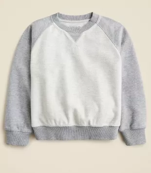 KID by Crewcuts Heathered Colorblock Crewneck Sweatshirt
