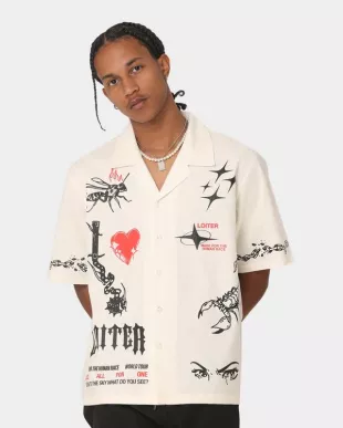 Logo Tattoo Button Up Shirt