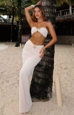 Lil Mermaid Maxi Skirt Latte