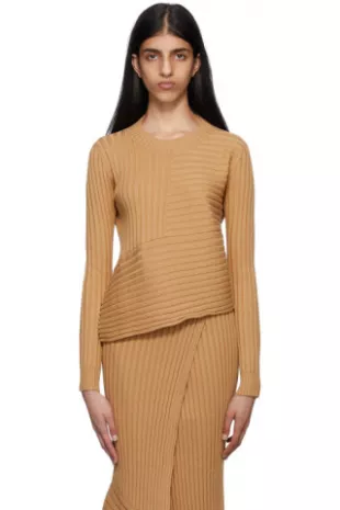 Tan Asymmetric Sweater