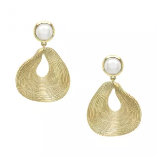 Textured Pearl Top Earrings