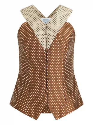 Polka-dot V-neck Vest