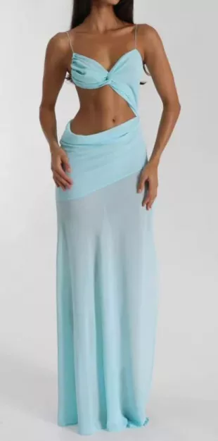 Natalie Rolt Dahlia Dress Baby Blue