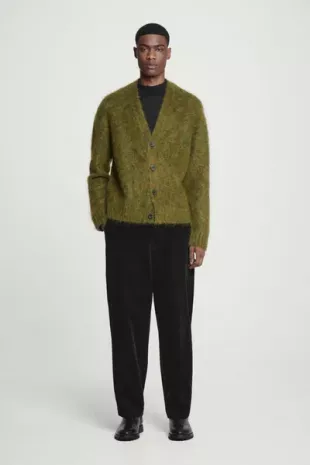 Space-Dyed Mohair-Blend Cardigan