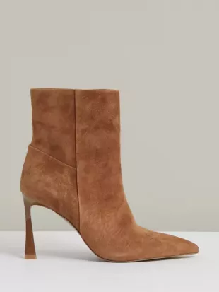 Carina Suede High Heeled Ankle Boots
