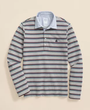 Golden Fleece® Stretch Supima® Long-Sleeve Oxford Collar Polo Shirt