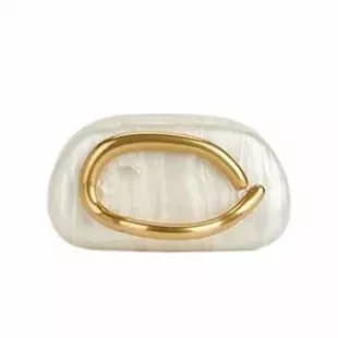 Acrylic Clutch Box Metal Handle Evening Bag